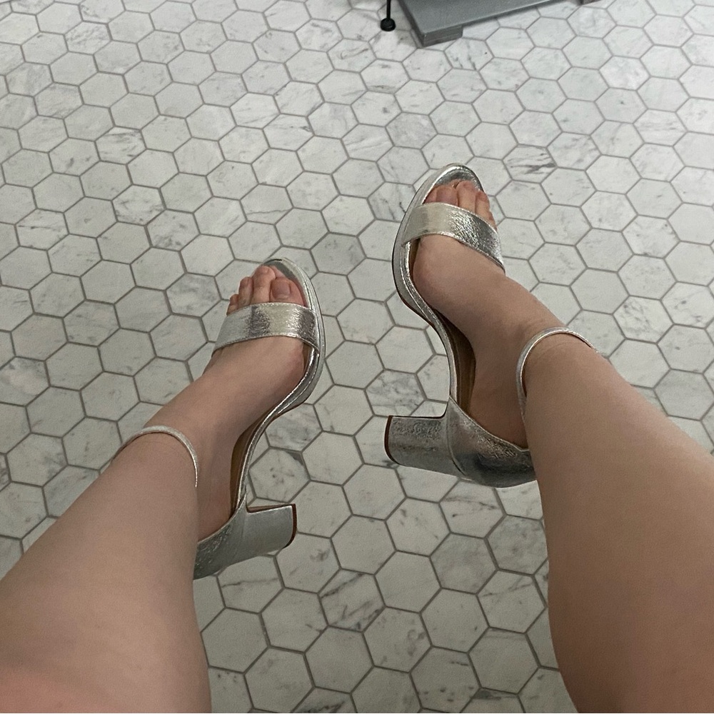 metallic heels